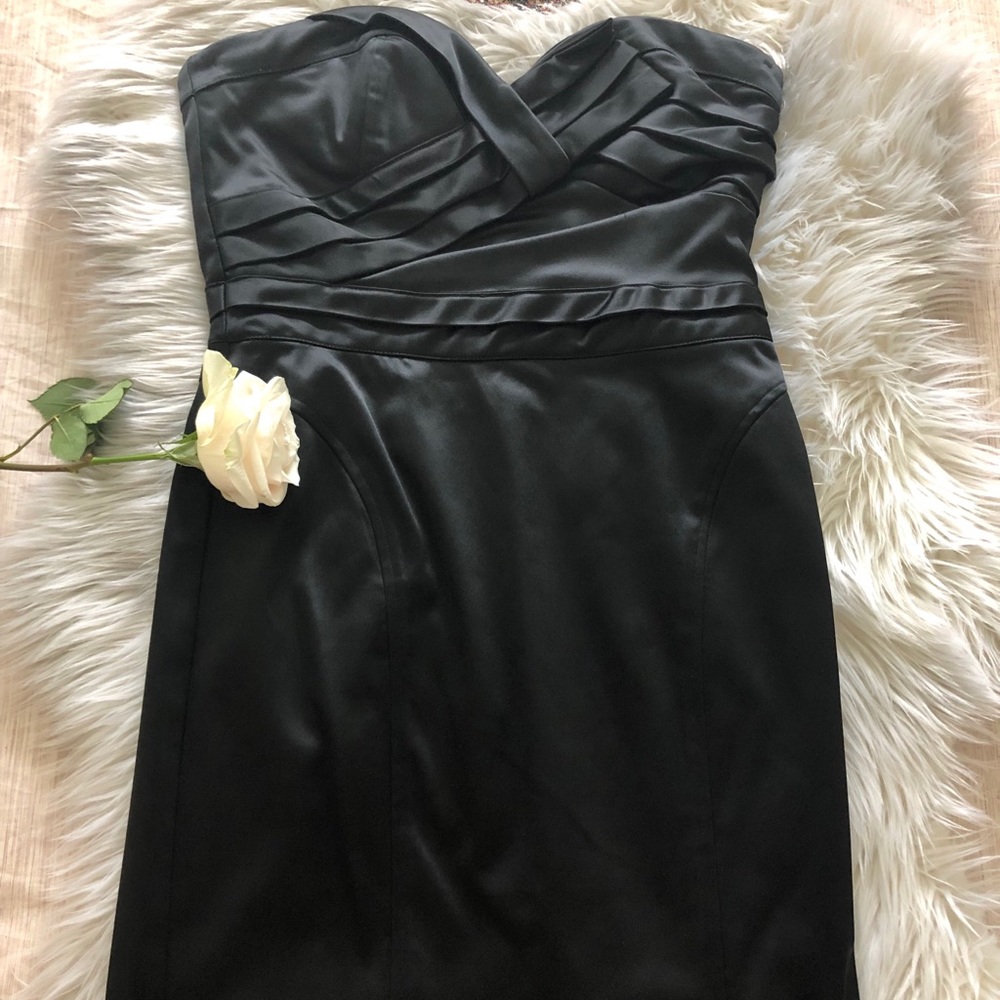 Bebe bustier mini black dress